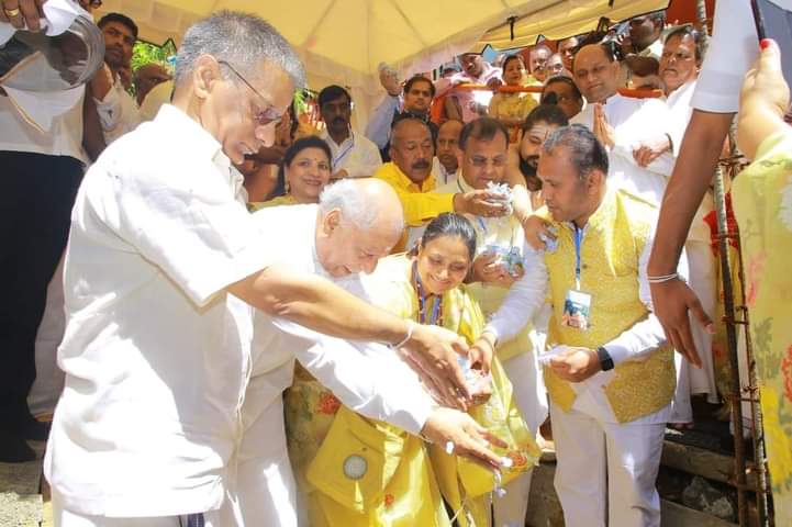 நுவரெலியா சீத்தாஎலிய சீதையம்மன் ஆலயத்தின் தியான மண்டபத்திற்கு பிரதமர் தலைமையில் அடிக்கல் நாட்டும் நிகழ்வு.
