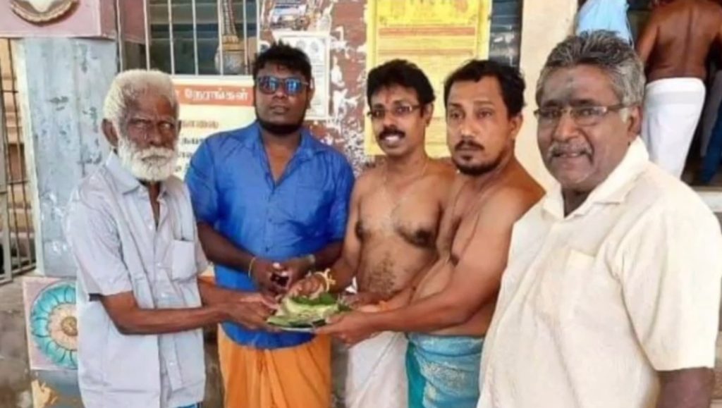 யாழில் ஆலய புனரமைப்புக்காக 2 இலட்சம் ரூபா நிதியுதவி வழங்கிய யாசகர்.